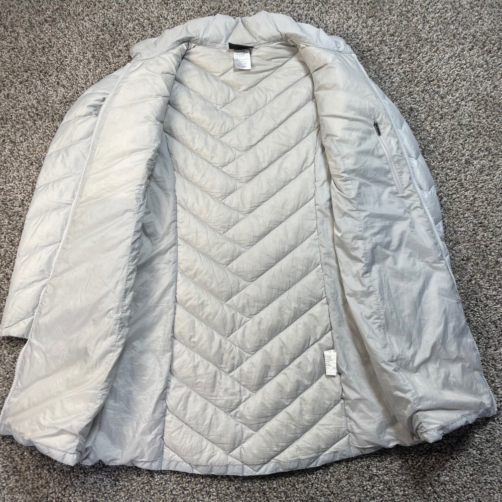Patagonia Fiona Down Parka Women's Medium Grey Fog Quilted Puffer Coat 28222 - Picture 3 of 12